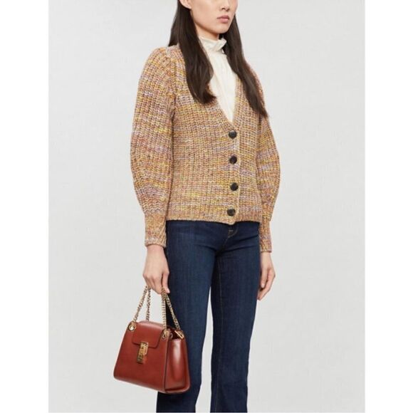 BA&SH HAILI MARLED CARDIGAN - YELLOW COMBO - Picture 6 of 16